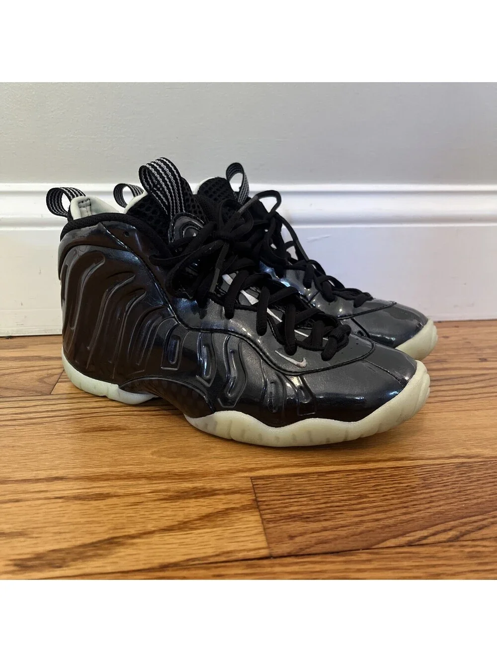 Nike Little Posite One GS All-Star 2021 Shoes (CW1596-001) Black/Barely Green 5Y